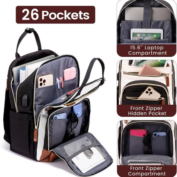 LOVEVOOK Backpack for Women Fits 15.6 Inch Laptop Bag, School Backpack main image 4